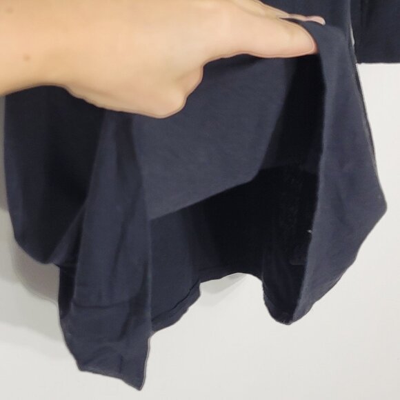 White House Black Market Women's Navy 3/4 Sleeve V-Neck Twisted Front Blouse XS - Picture 4 of 10